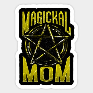 Magical Mom Pentagram Symbol Funny Occult Vintage Halloween Sticker